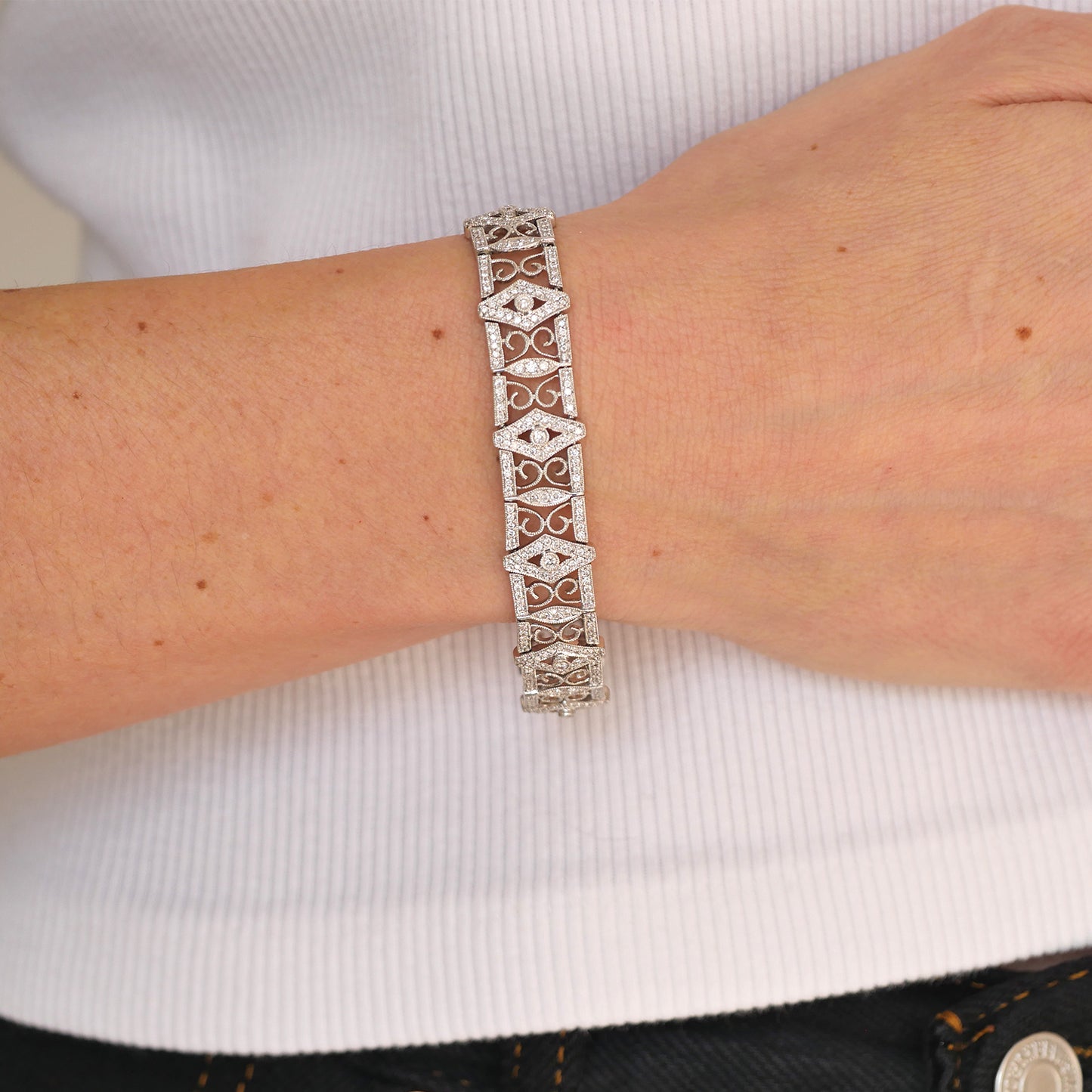 Diamond Filigree Bracelet