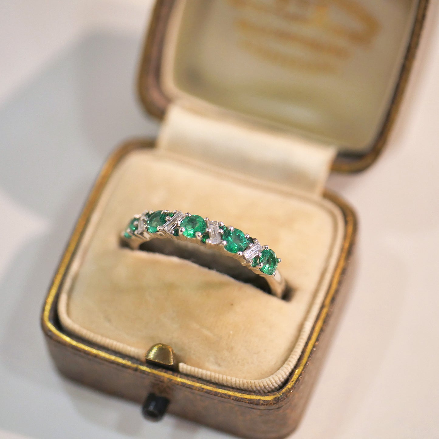Custom Emerald and Diamond Confetti Band