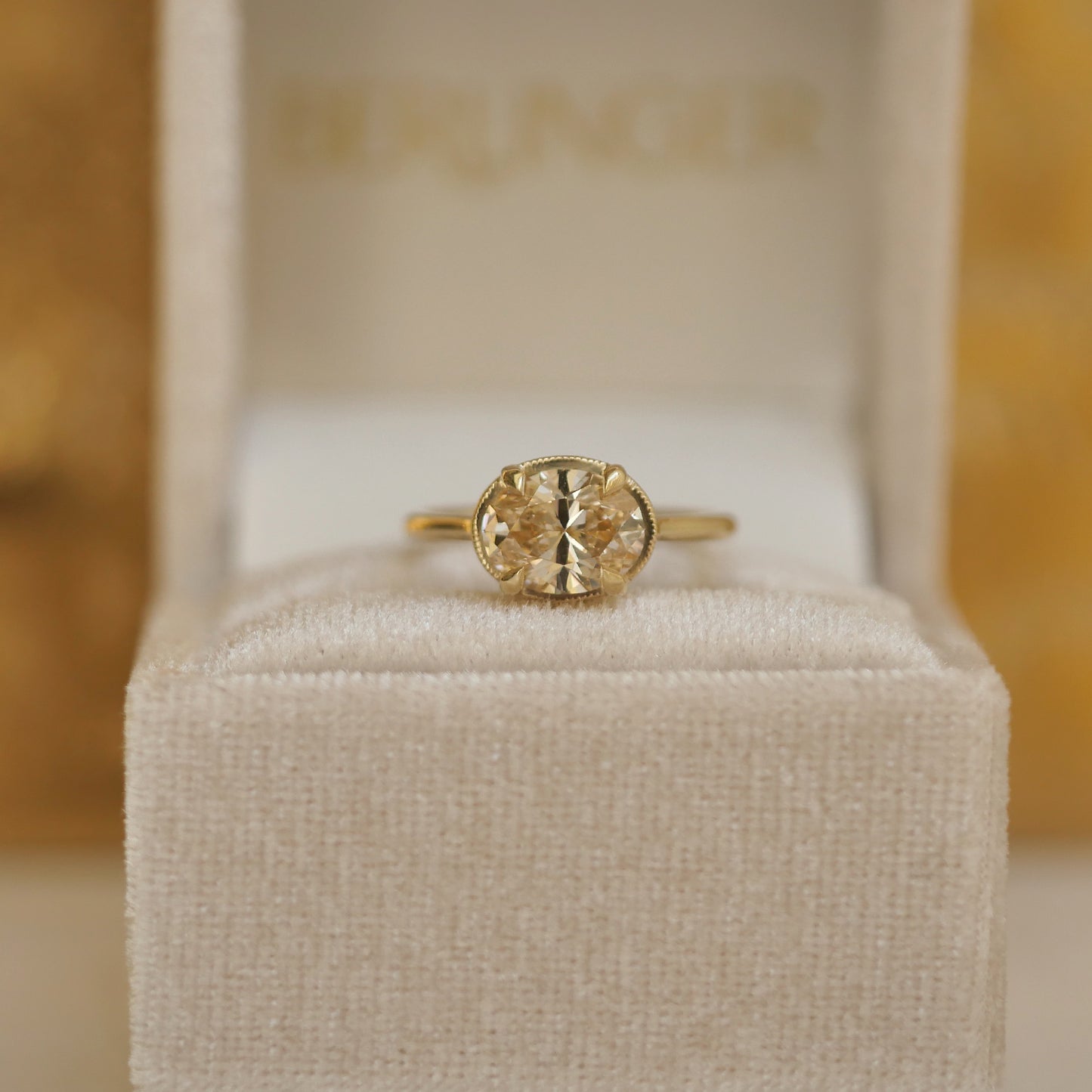 Custom East West Champagne Solitaire