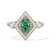 Diamond Shape Halo Oval