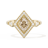 Diamond Shape Halo Oval