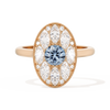 Round with Feather Marquise