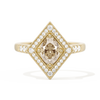 Diamond Shape Halo Oval