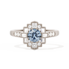Square Deco with Round Brilliant Cut