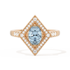 Diamond Shape Halo Oval