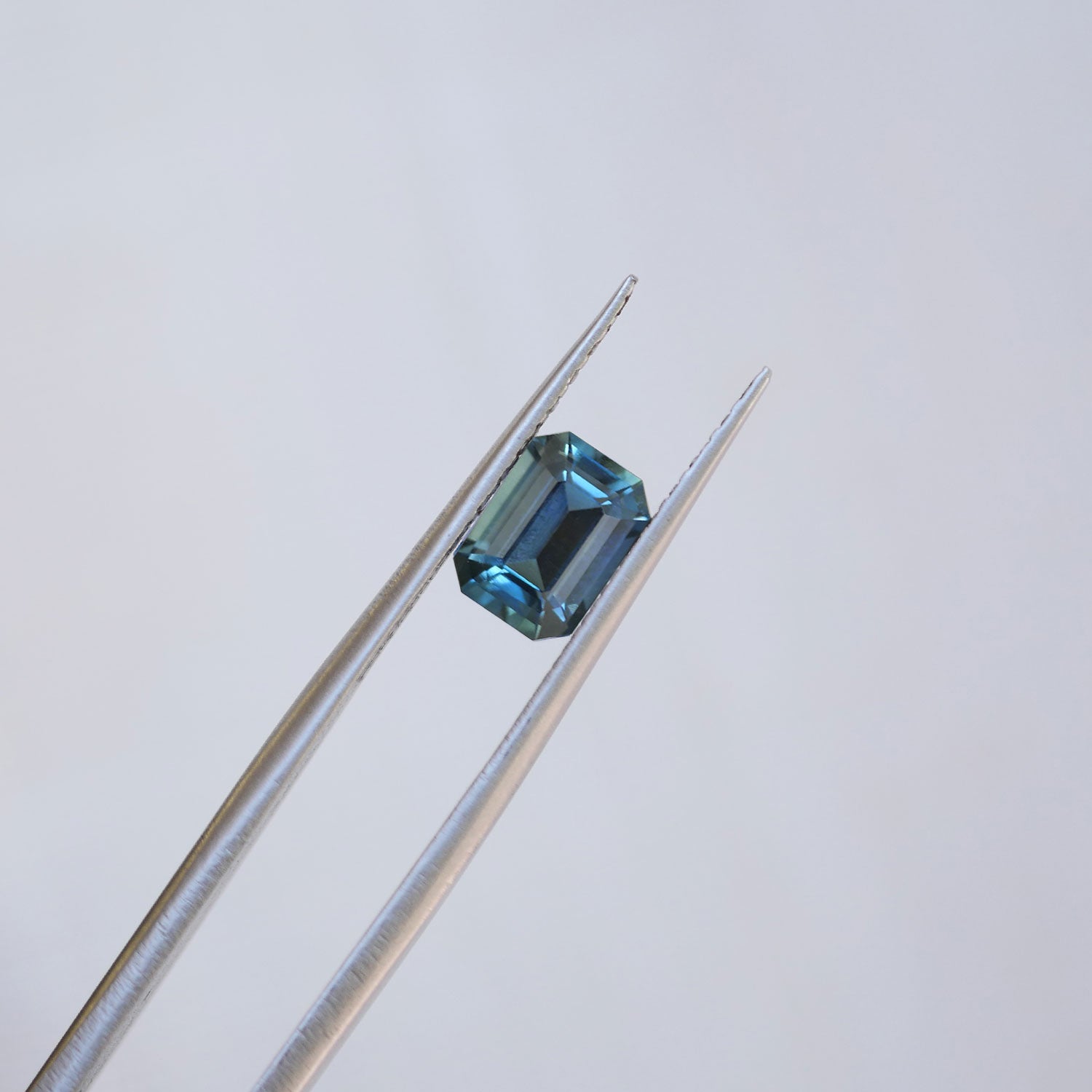 1.57 ctw Emerald Cut Teal Sapphire