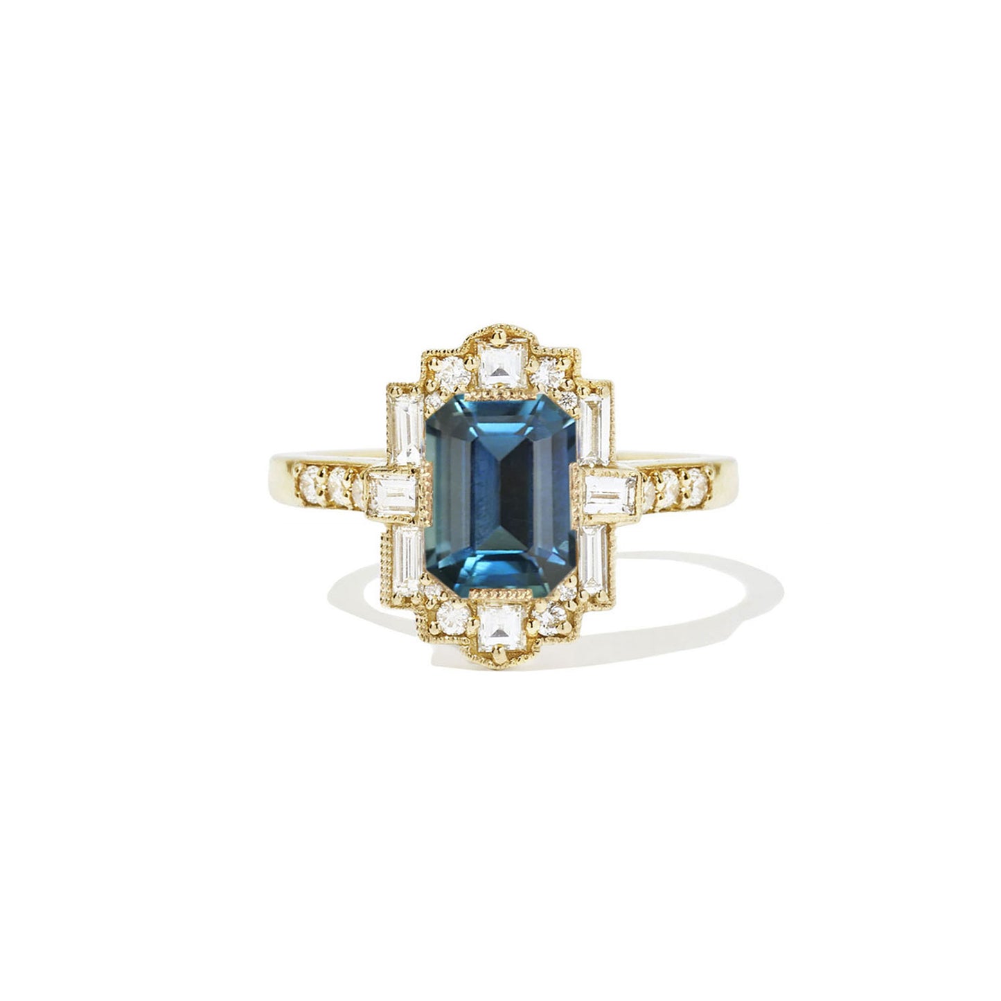 1.57 ctw Emerald Cut Teal Sapphire