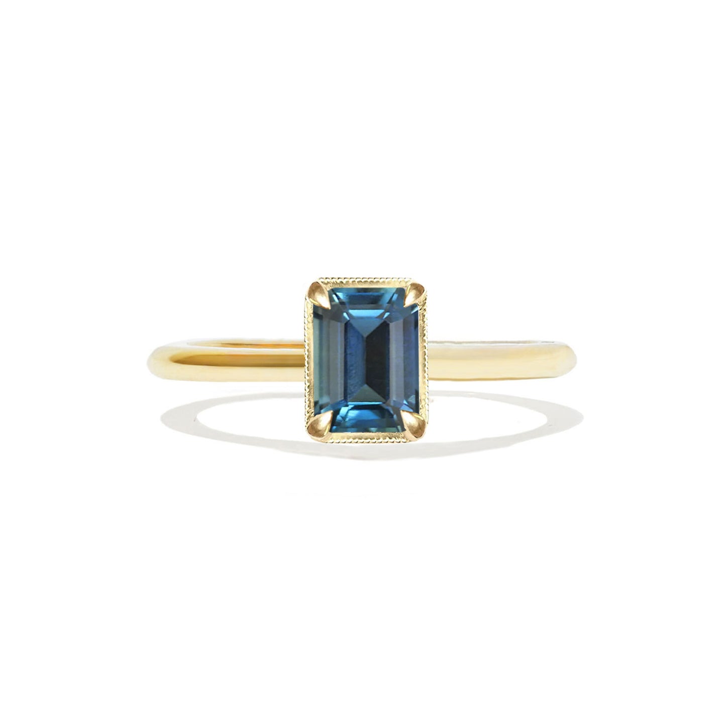 1.57 ctw Emerald Cut Teal Sapphire