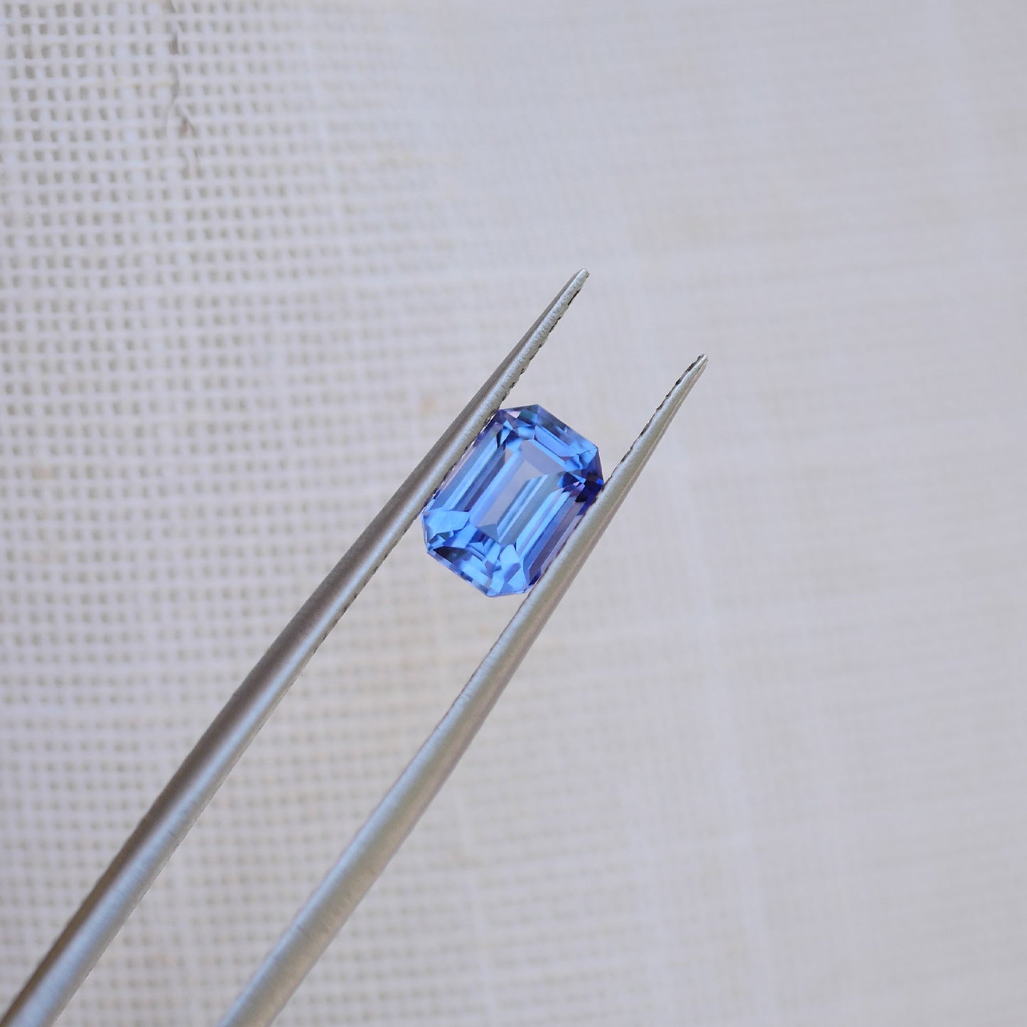 1.64 ctw Emerald Cut Vibrant Blue Sapphire
