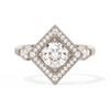 Diamond Shape Halo Round