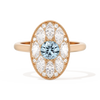 Round with Feather Marquise