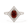 Diamond Shape Halo Oval