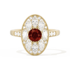 Round with Feather Marquise