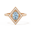 Diamond Shape Halo Oval
