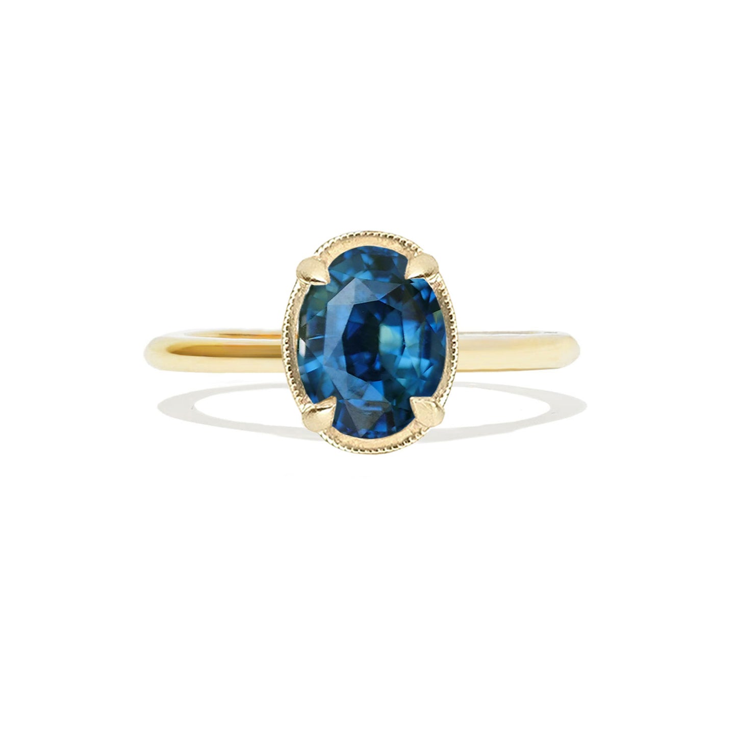 2.63 ctw Oval Teal Blue Sapphire