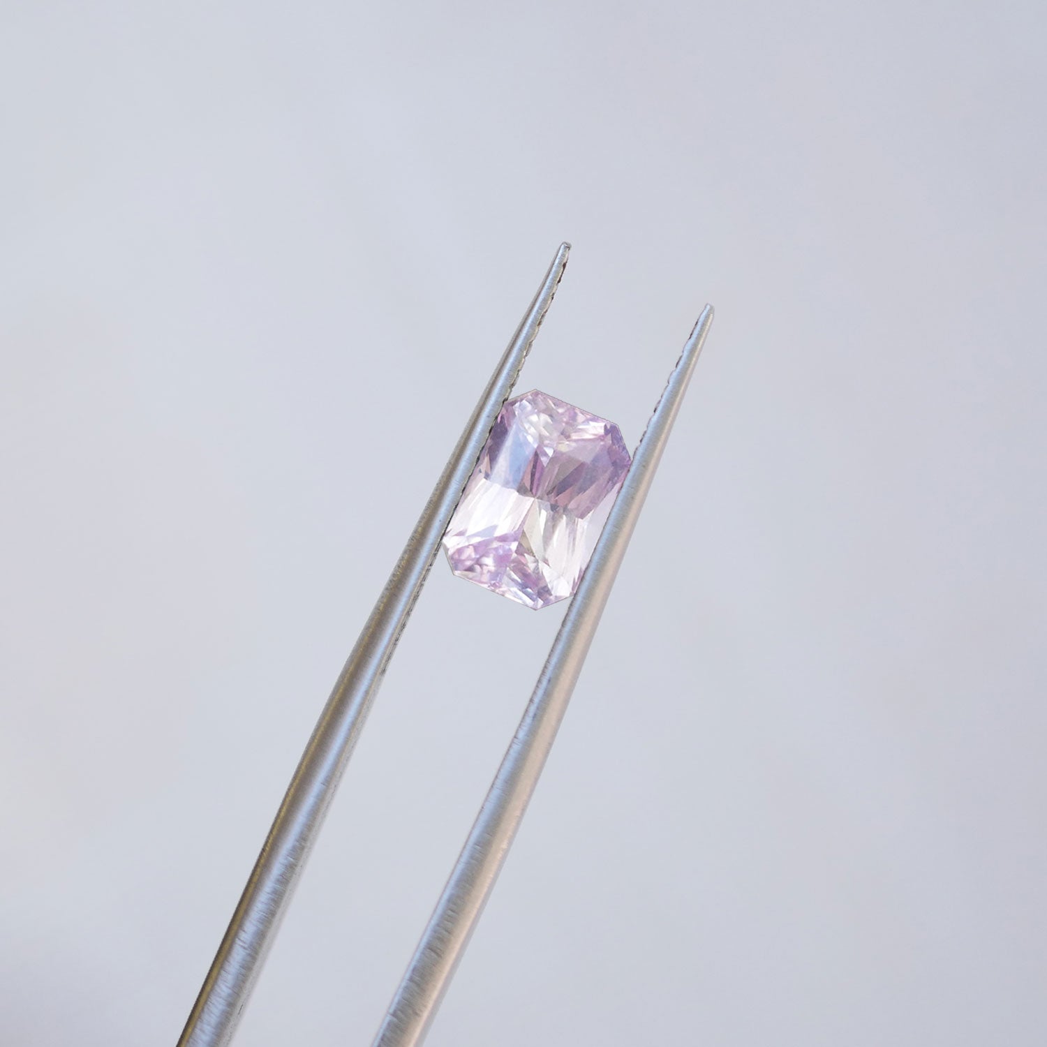 2.98 ctw Radiant Pastel Pink Purple Sapphire