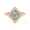 Diamond Shape Halo Round