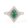 Diamond Shape Halo Oval