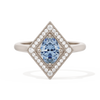 Diamond Shape Halo Oval