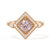 Diamond Shape Halo Round