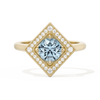 Diamond Shape Halo Round