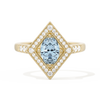 Diamond Shape Halo Oval