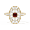 Oval Ballerina Round Center 0.35 ctw