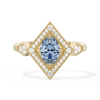 Diamond Shape Halo Oval