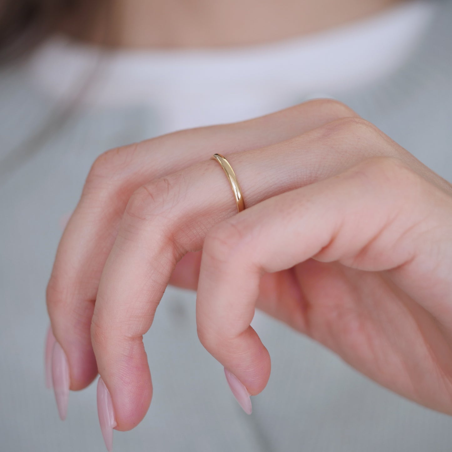 2mm Half Round Band Ring