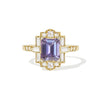 3.67 ctw Emerald Cut Smokey Purple Sapphire
