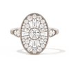 Oval Ballerina Round Center 0.35 ctw