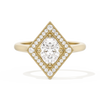 Diamond Shape Halo Oval
