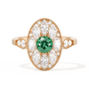 Round with Feather Marquise