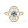Round with Feather Marquise