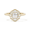 Square Deco with Round Brilliant Cut
