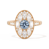 Round with Feather Marquise