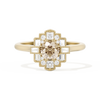 Square Deco with Round Brilliant Cut