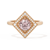 Diamond Shape Halo Round