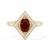 Diamond Shape Halo Oval