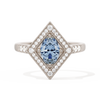 Diamond Shape Halo Oval
