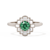Square Deco with Round Brilliant Cut
