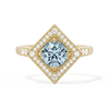 Diamond Shape Halo Round