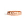14k rose gold wind spiral wide wedding band.