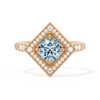 Diamond Shape Halo Round