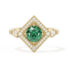 Diamond Shape Halo Round