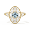 Round with Feather Marquise
