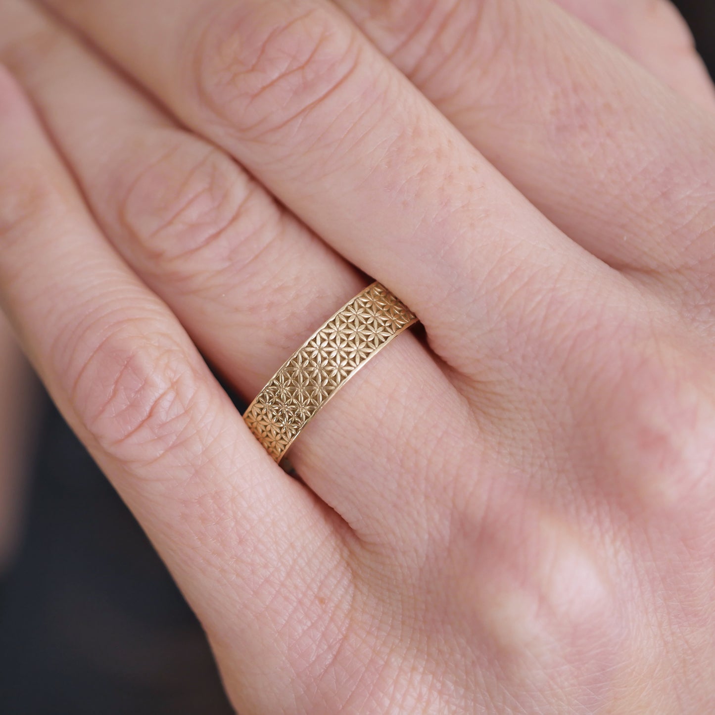 6mm Deco Antique Star Ring