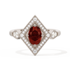 Diamond Shape Halo Oval