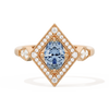 Diamond Shape Halo Oval