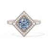 Diamond Shape Halo Round